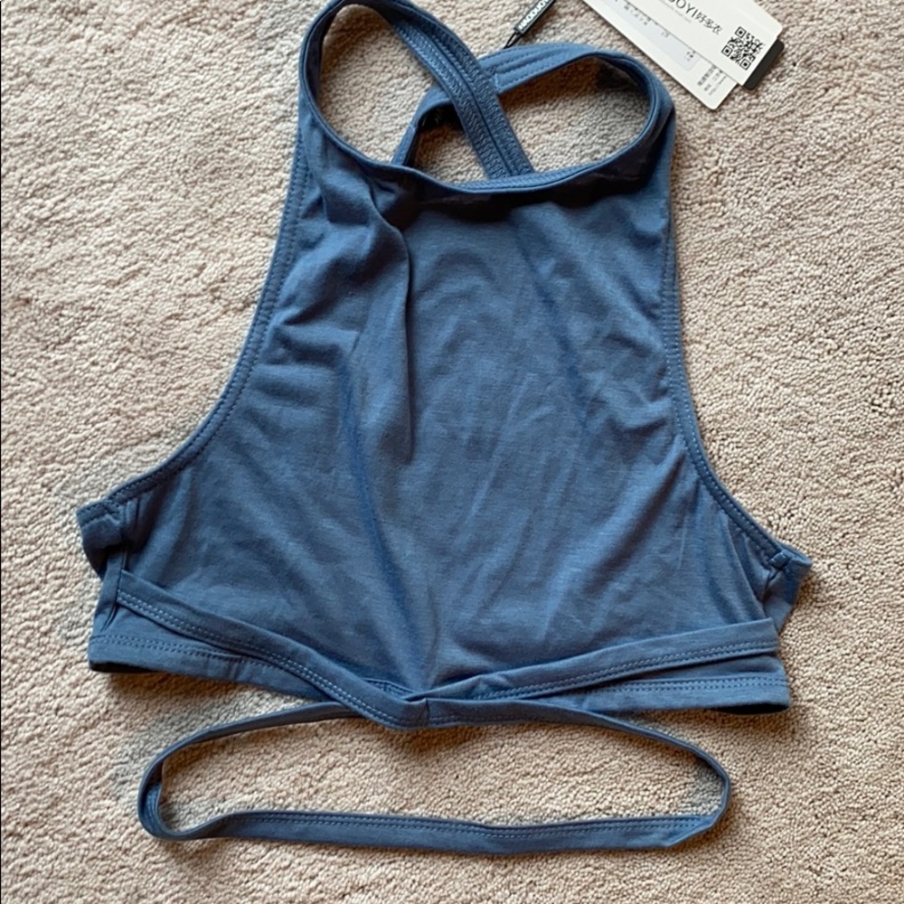 NWT. HaoDuoYi  blue  halter